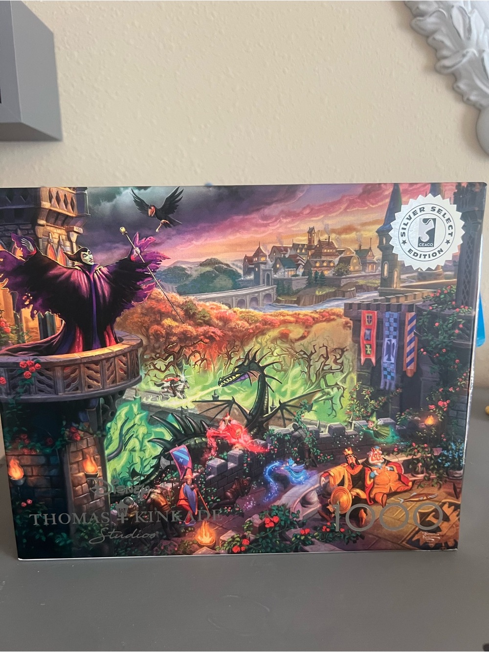 Thomas Kinkade Villain Castle Print - Purple, Green, Puzzle